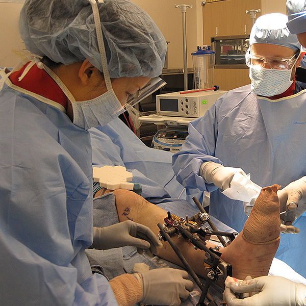Dr. Wang has extensive training in reconstructive foot and ankle surgery.